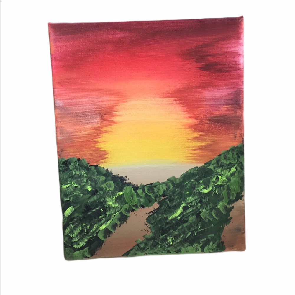 Sunset View Canvas Painting 8x10